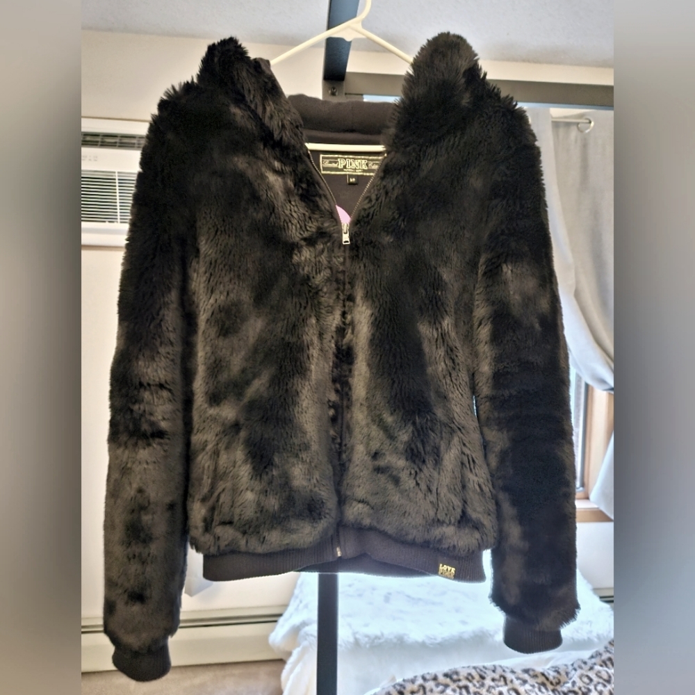 Victoria's Secret Pink Faux Fur Jacket